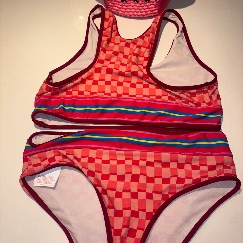 Colorful Checkered Bikini Set